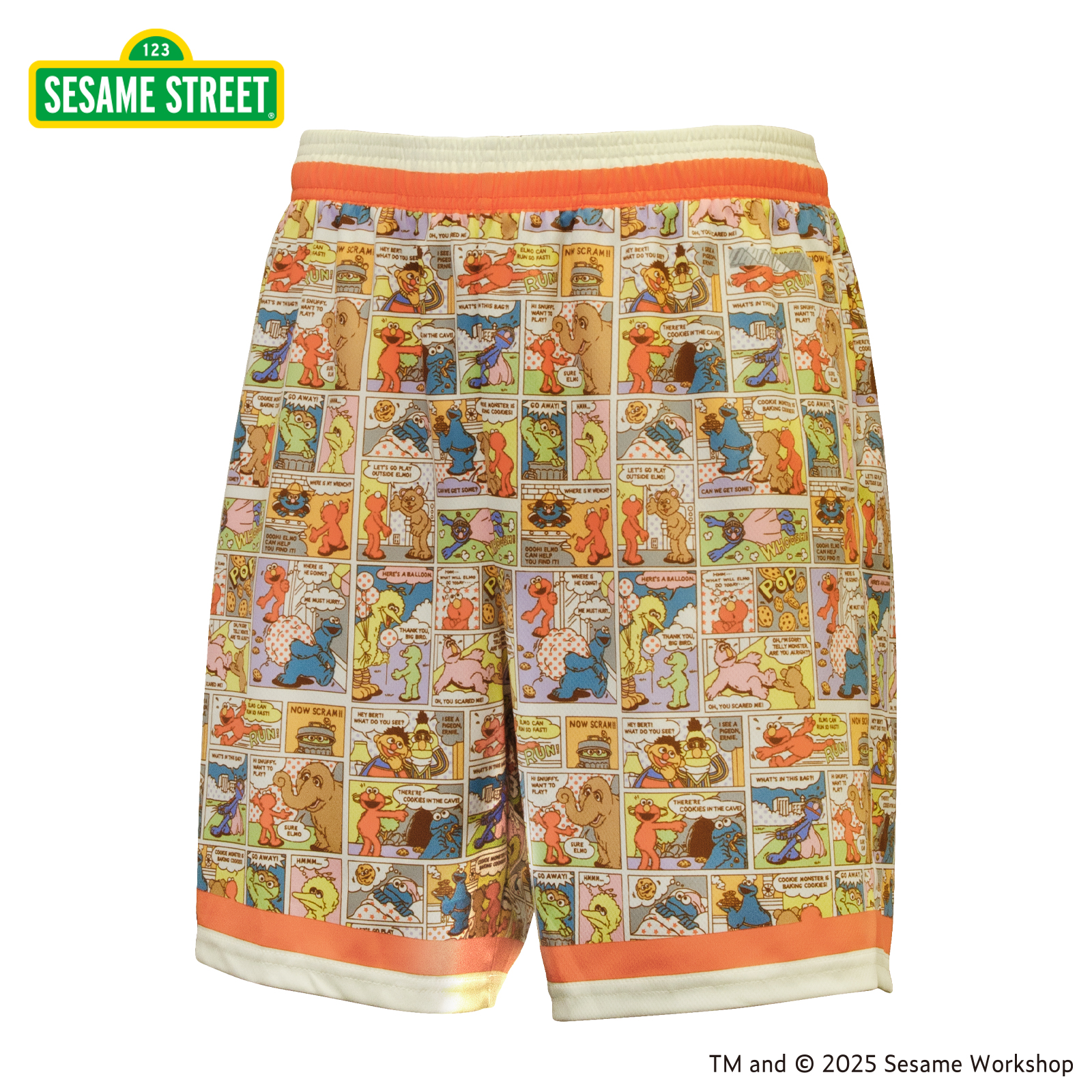 SESAME STREET COMIC SHORTS  ACID RED [膝上丈]