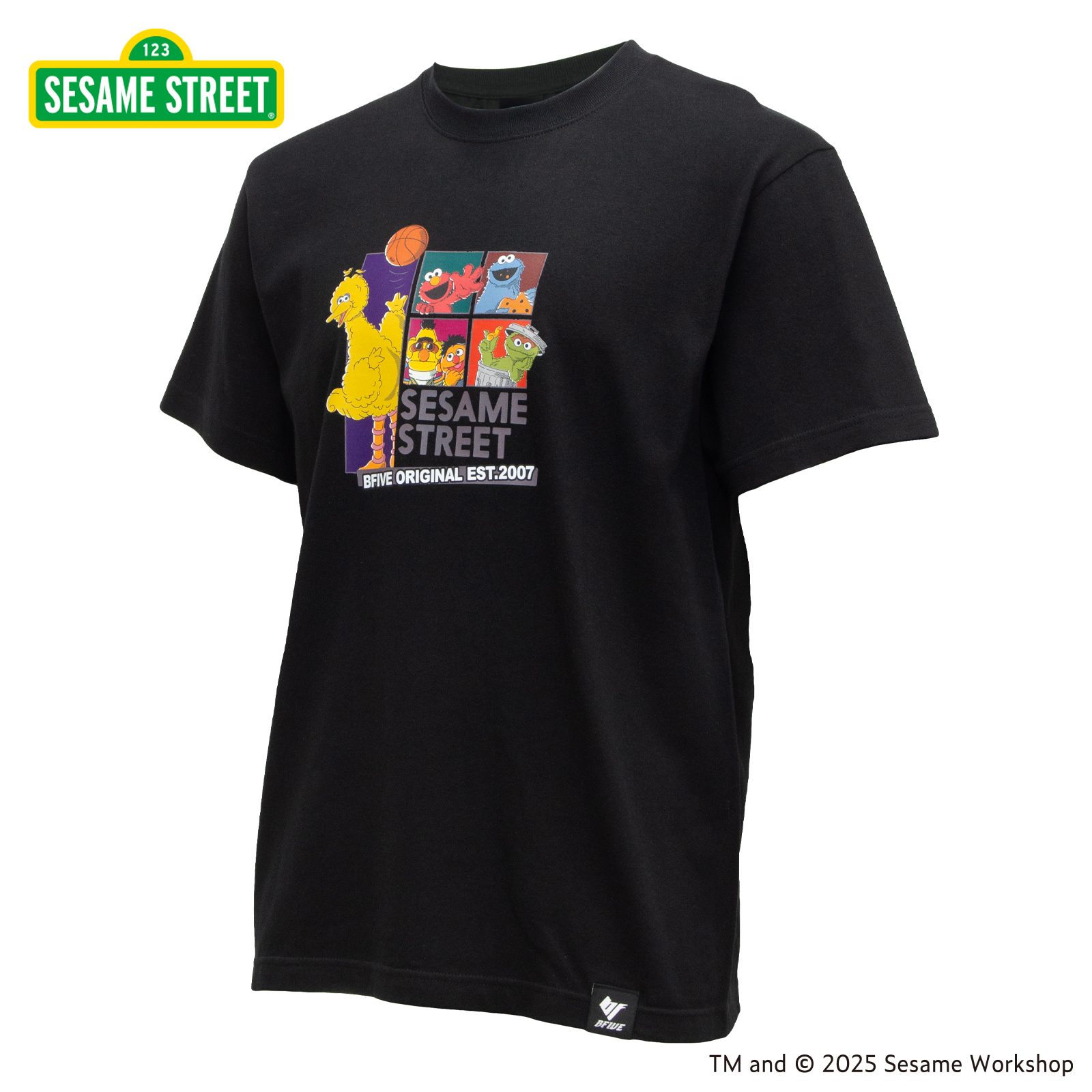SESAME STREET ALLSTAR COTTON TEE BLACK