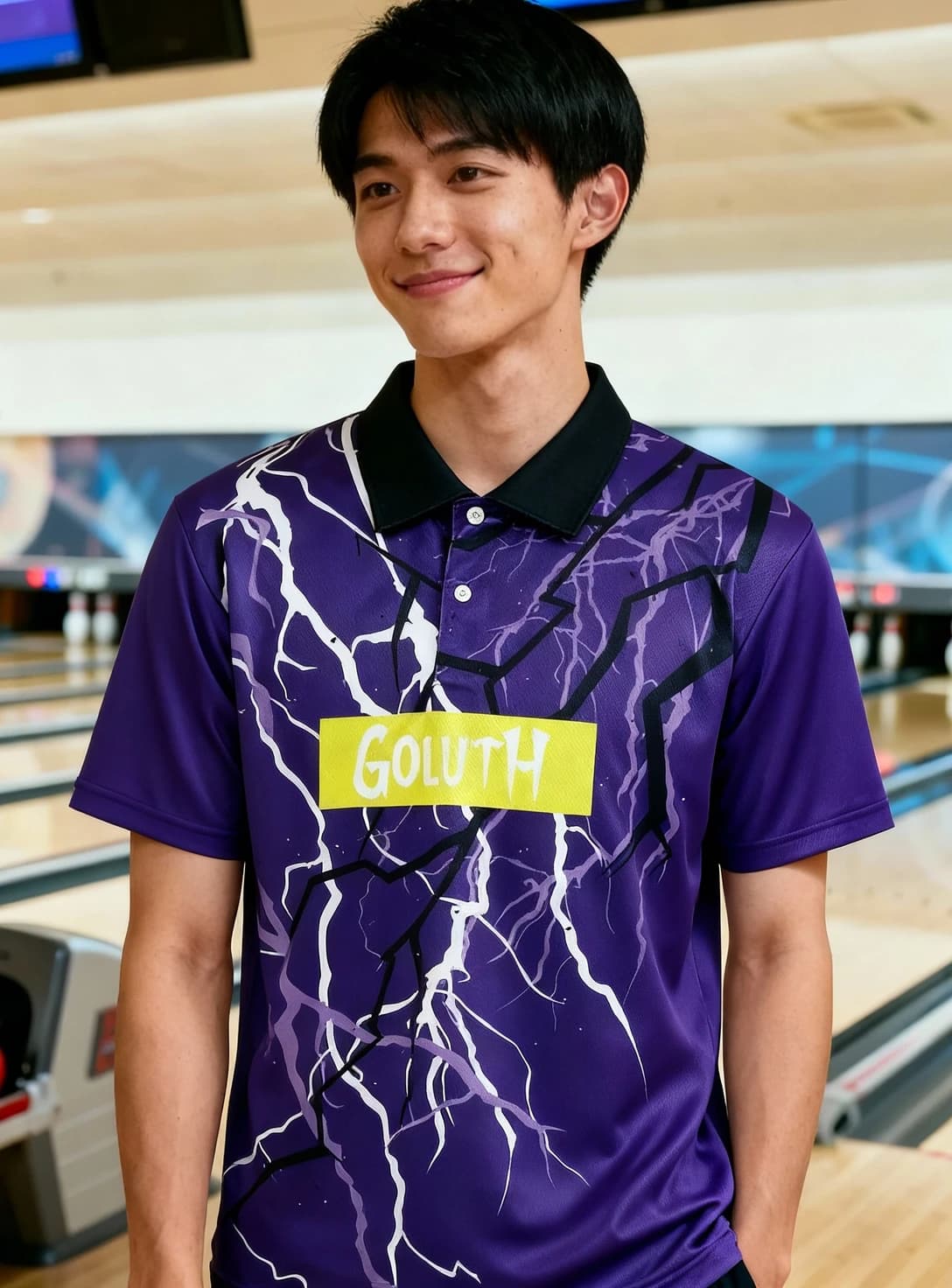 ボーリングウェア プラクティスシャツ メンズ 着用イメージ