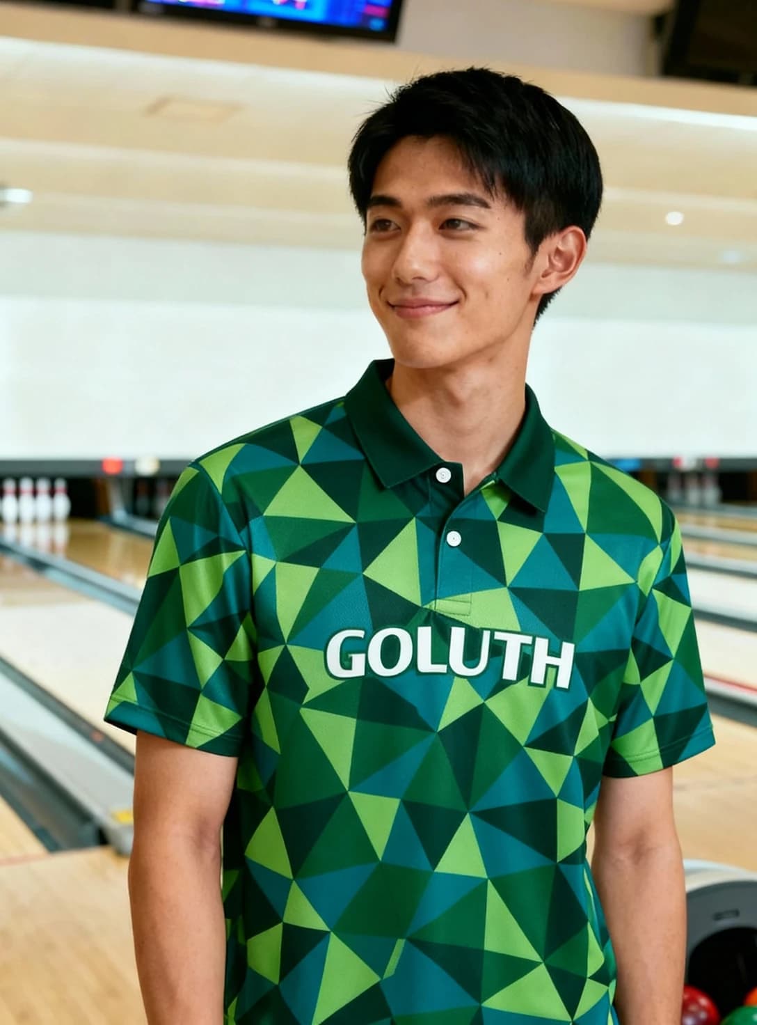 ボーリングウェア プラクティスシャツ メンズ 着用イメージ