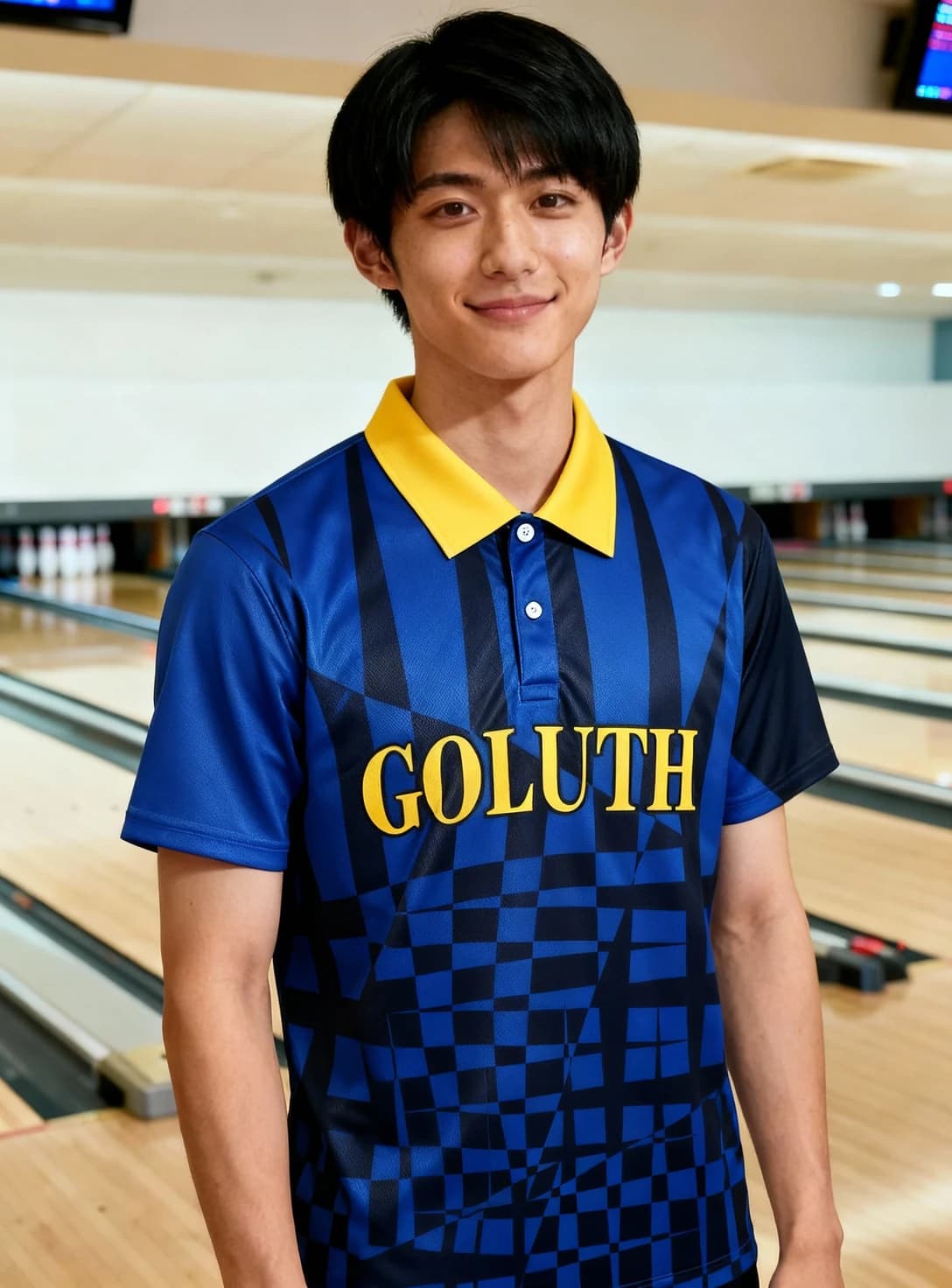 ボーリングウェア プラクティスシャツ メンズ 着用イメージ