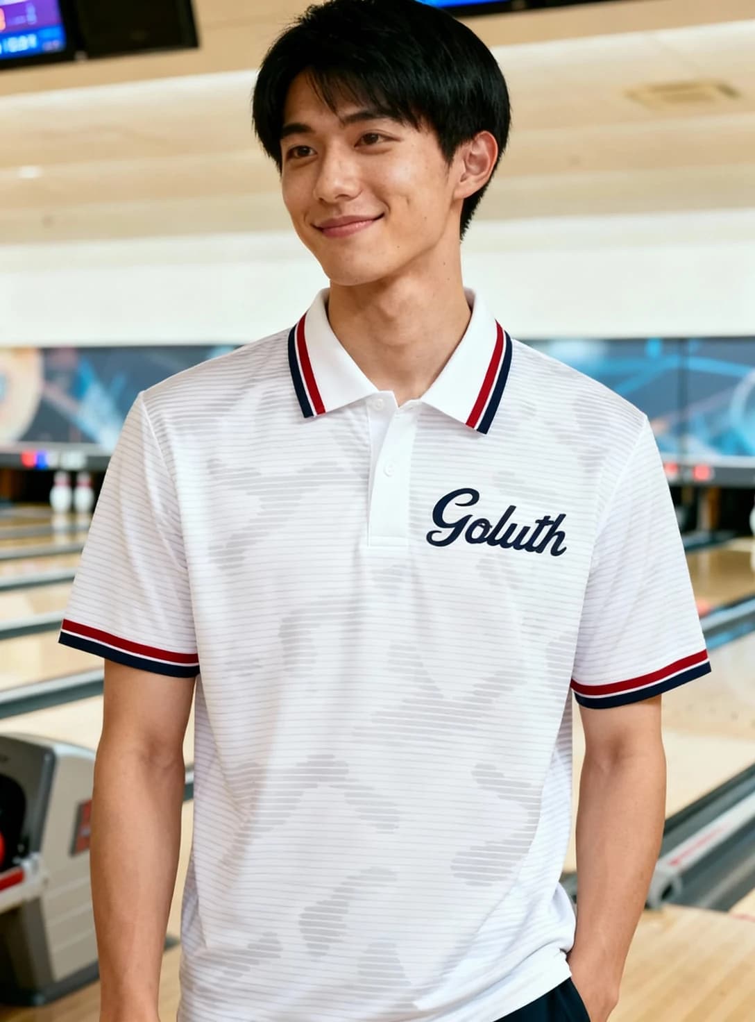 ボーリングウェア プラクティスシャツ メンズ 着用イメージ