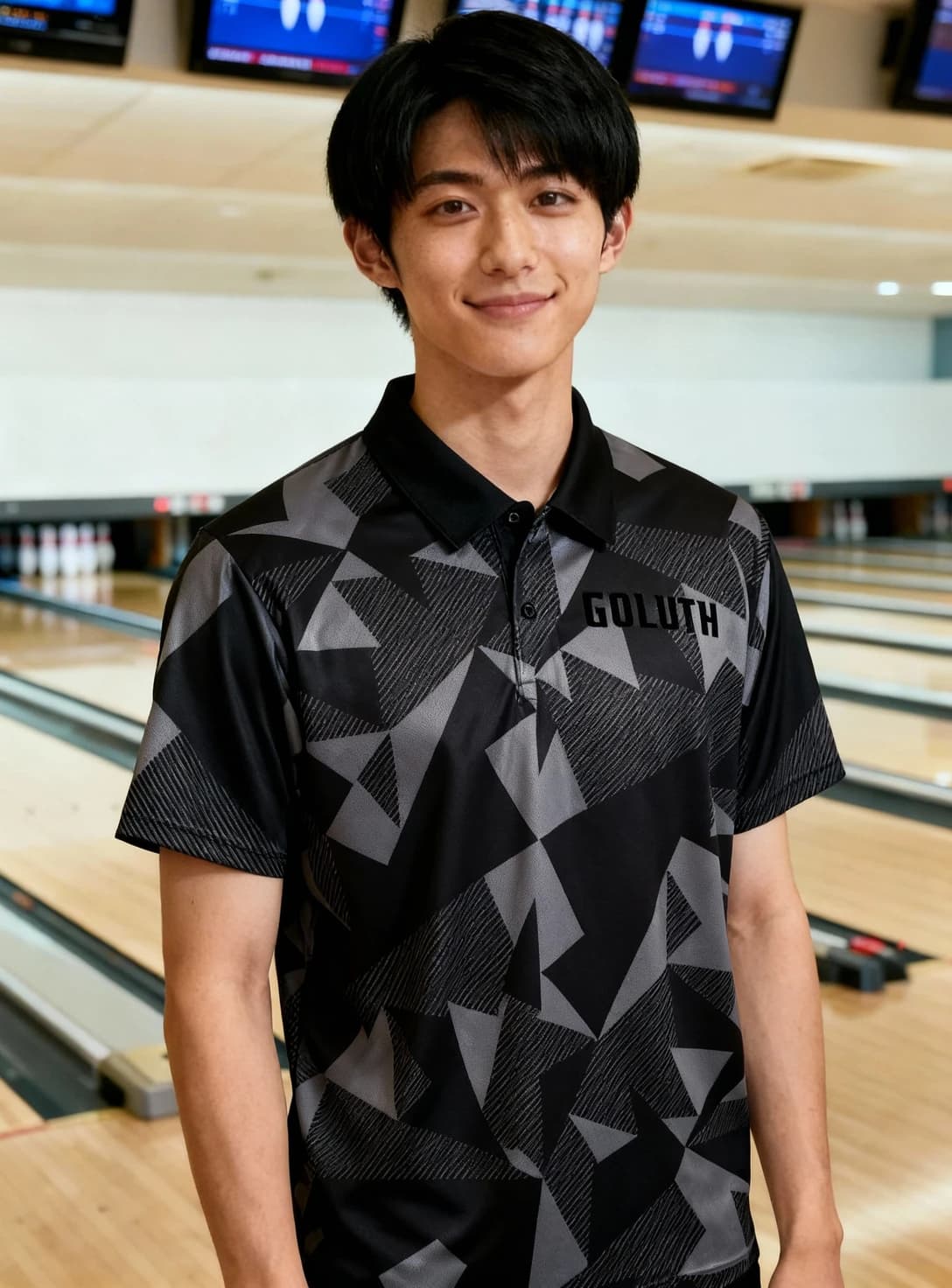 ボーリングウェア プラクティスシャツ メンズ 着用イメージ