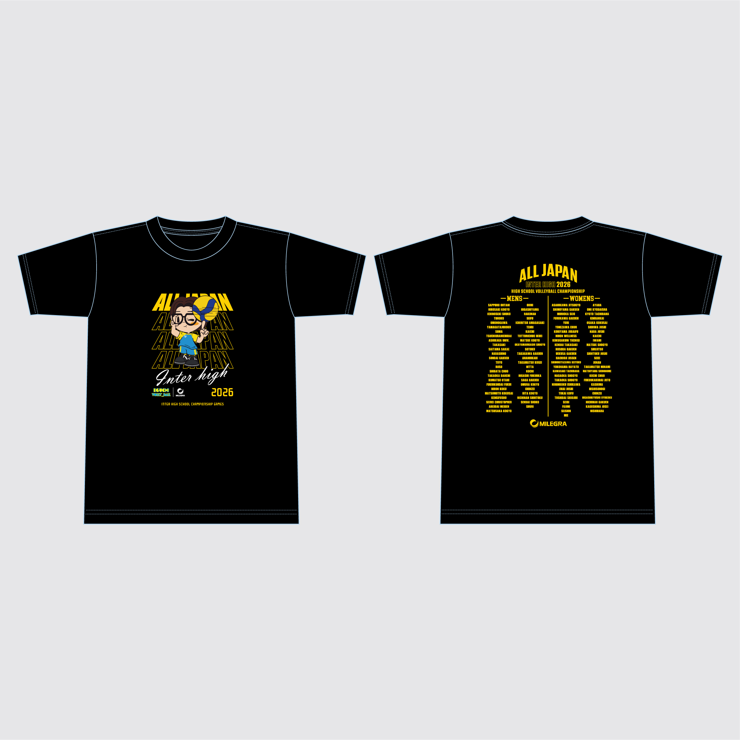エグチ×MILEGRAコラボTシャツ（ブラック）