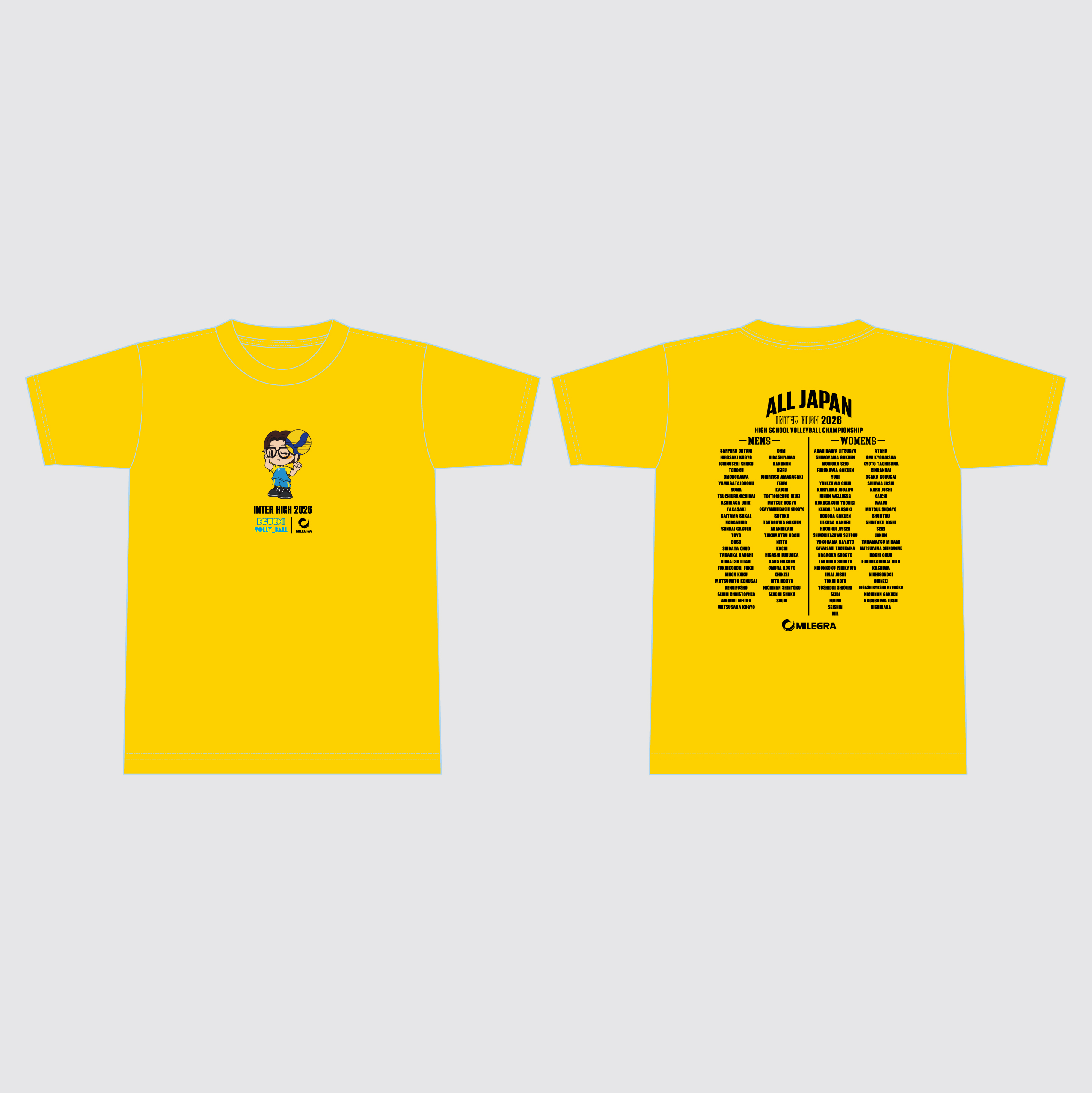 エグチ×MILEGRAコラボTシャツ（イエロー）