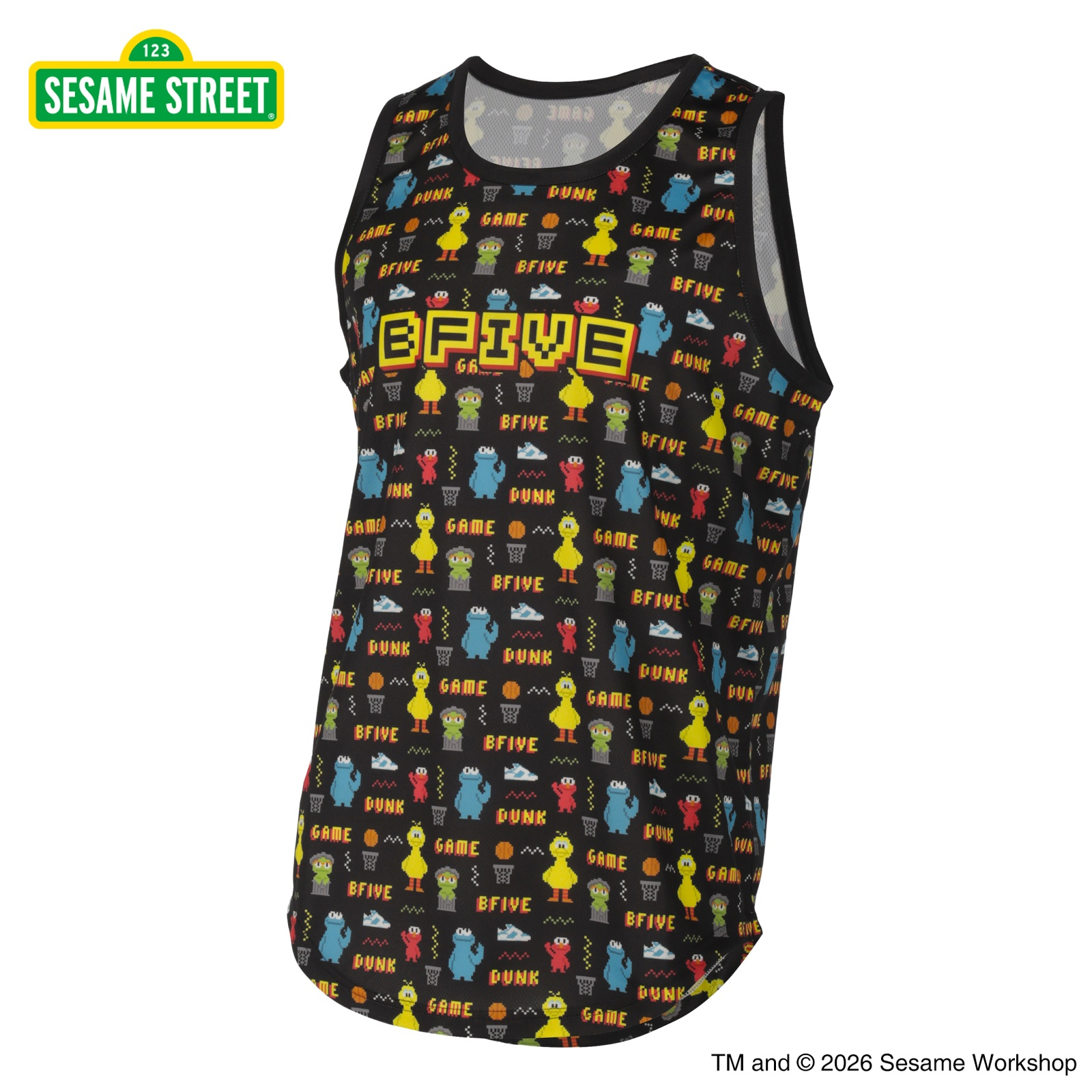 SESAME STREET GAMESTAR TANKTOP BLACK