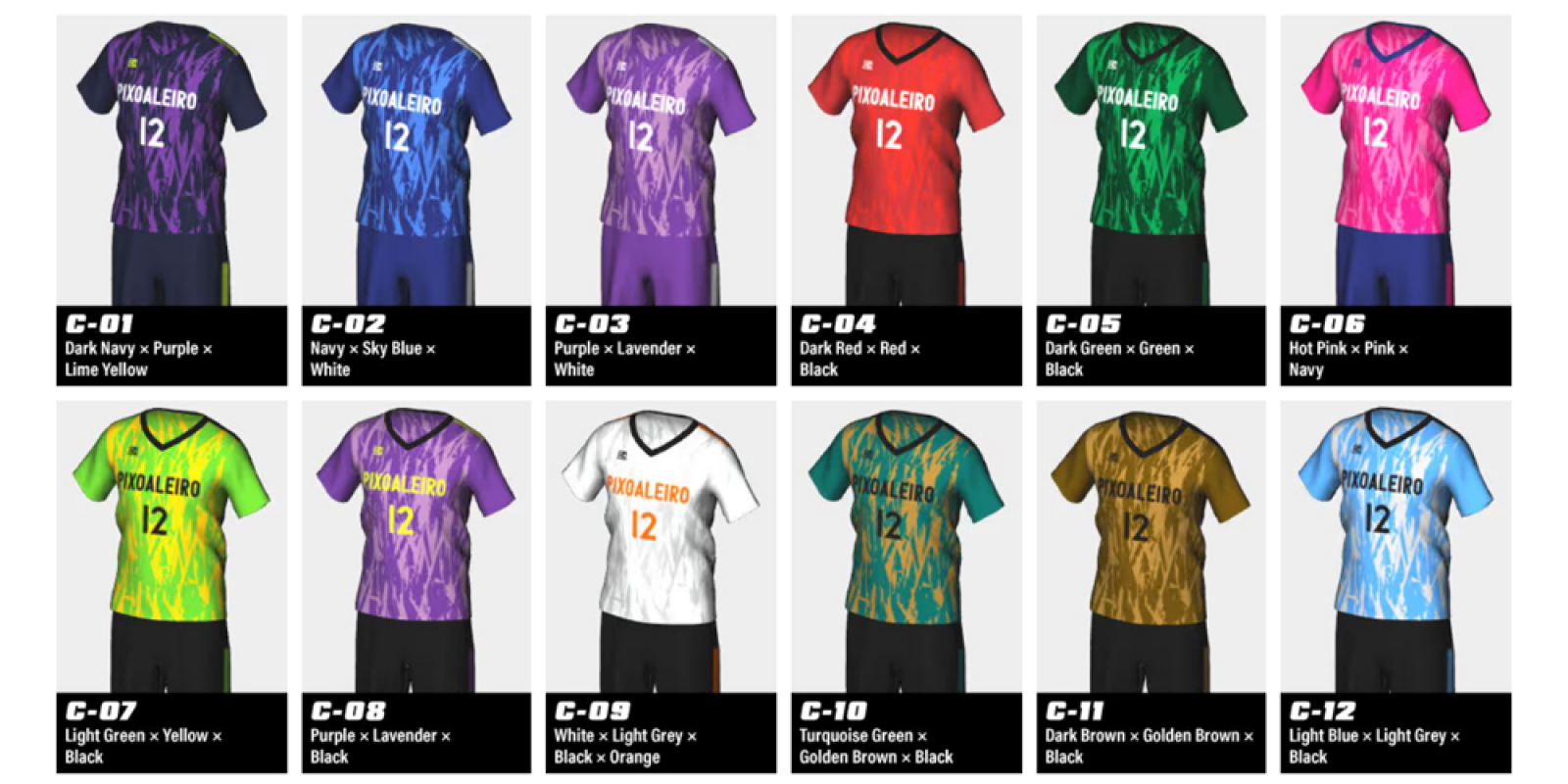 the colour variation images